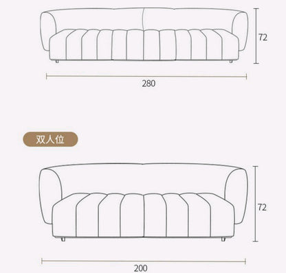 Italian Minimalist Modern Irregular Piano Key Living Room Corner Arc Art Creative Internet Celebrity Style Chaise Fabric Sofa
