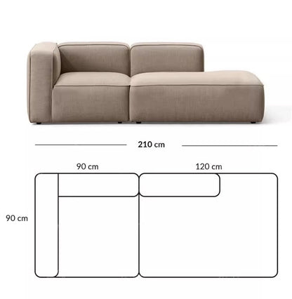 Simple Small Apartment Home Use Two or Three Seater Fabric Sofa Cotton Linen Armless Straight Row Modular Combination Reception Sofa