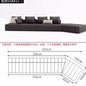 Piano Keys Minimalist Style L Genuine Leather Sofa Light Luxury Black Irregular Sofa Living Room Large Flat Floor Curved Sofa