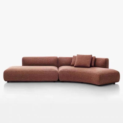 Italian Minimalist Light Luxury Irregular Arc Sofa for Living Room Large Apartment Reception Model Room Designer Beauty Salon Internet Celebrity