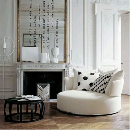 Italian Minimalist Leisure Chair Fabric Single Sofa