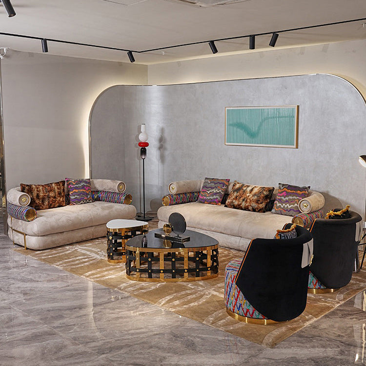 Italian Light Luxury Visionnaire Stainless Steel Sofa