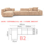 Tofu Block Double-Sided Fabric Sofa