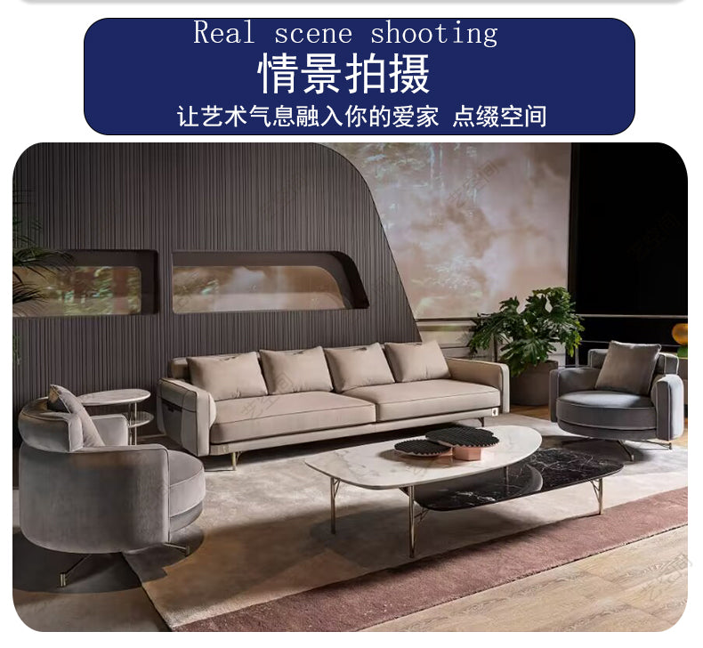 Italian Light Luxury Visionnaire Fabric Sofa Chair Designer Living Room Lounge Chair Balcony Armrest Backrest Chair
