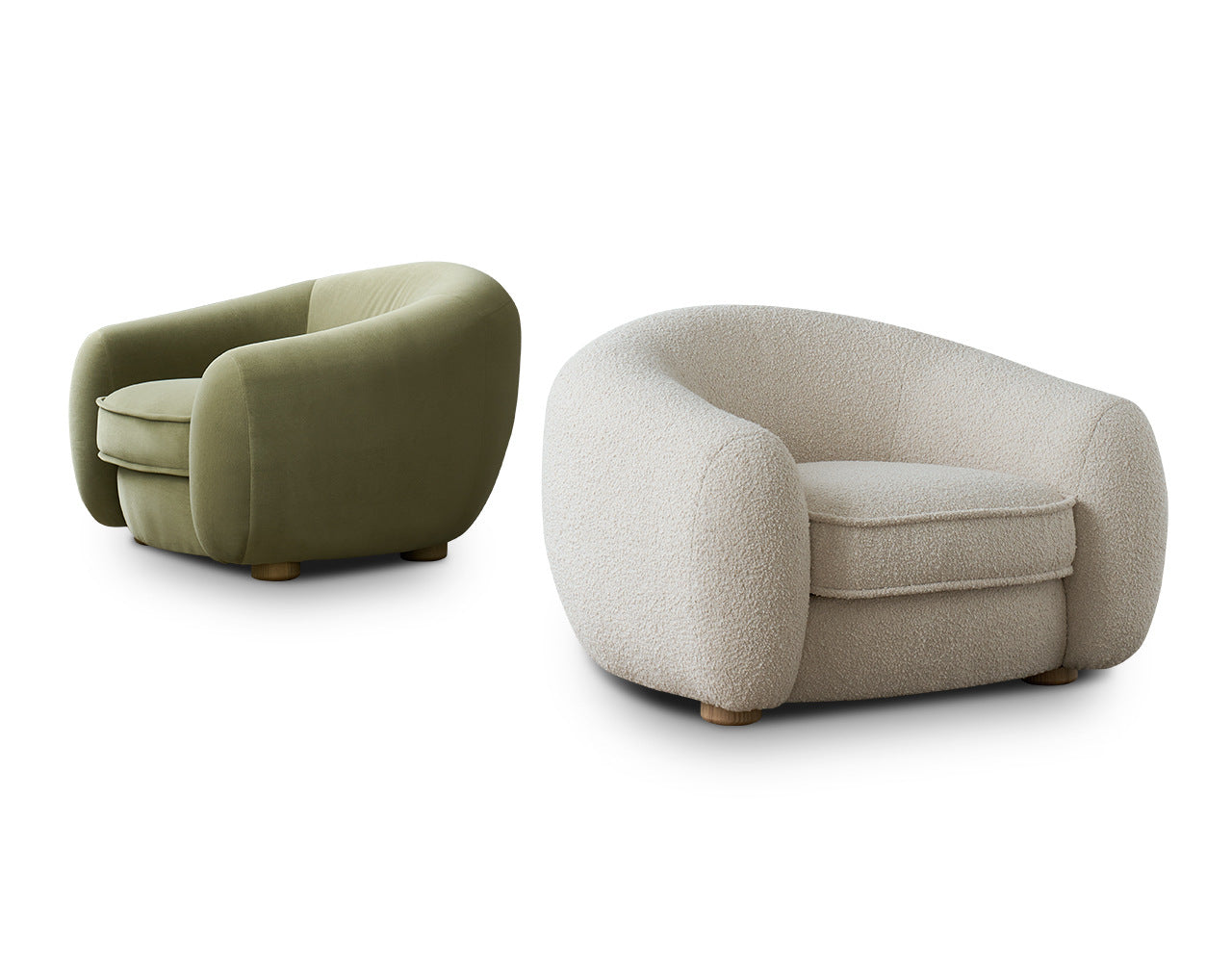 Cream Style Living Room Single Sofa Polar Bear French Minimalist Small Apartment Designer Balcony Leisure Fabric Modern