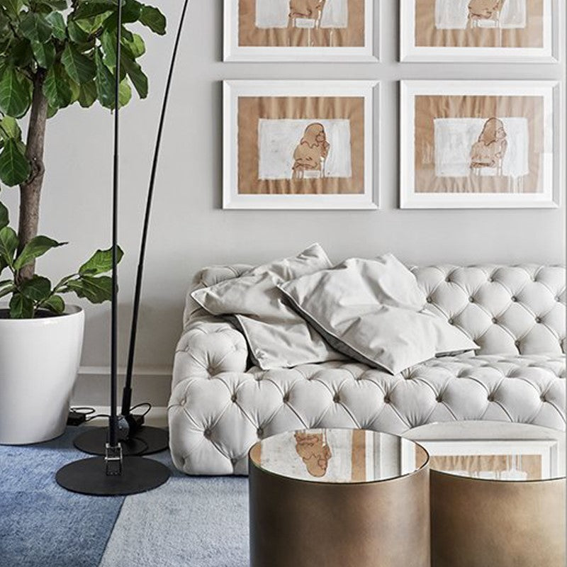 Italian Style Light Luxury Fabric Zipper Sofa