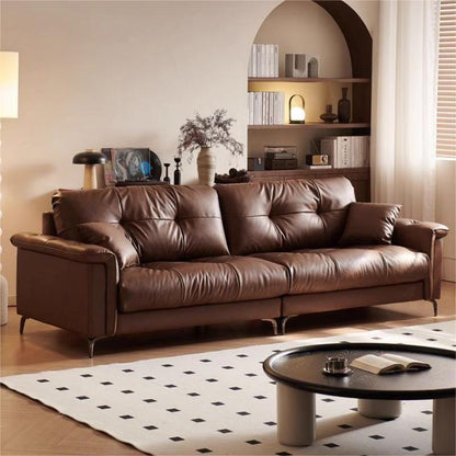 Italian Minimalist Nebula Genuine Leather Sofa