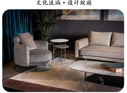 Italian Light Luxury Visionnaire Fabric Sofa Chair Designer Living Room Lounge Chair Balcony Armrest Backrest Chair