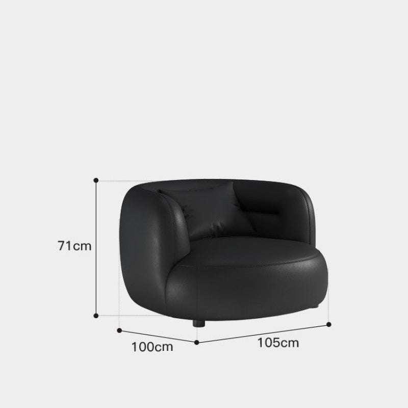 Cream Style Lamb Wool Single Sofa Chair