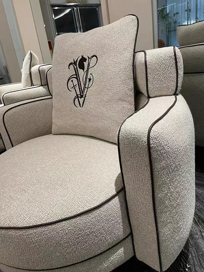 Italian Light Luxury Visionnaire Fabric Sofa Chair Designer Living Room Lounge Chair Balcony Armrest Backrest Chair
