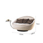 Italian Minimalist Round Fabric Single Sofa Designer Lacoon Modern Lazy Rotatable Balcony Lounge Chair