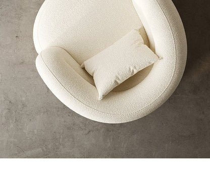 Cream Style Lamb Wool Single Sofa Chair Leisure Chair Balcony Nordic Simple Living Room Bedroom Light Luxury Curved Italian Style
