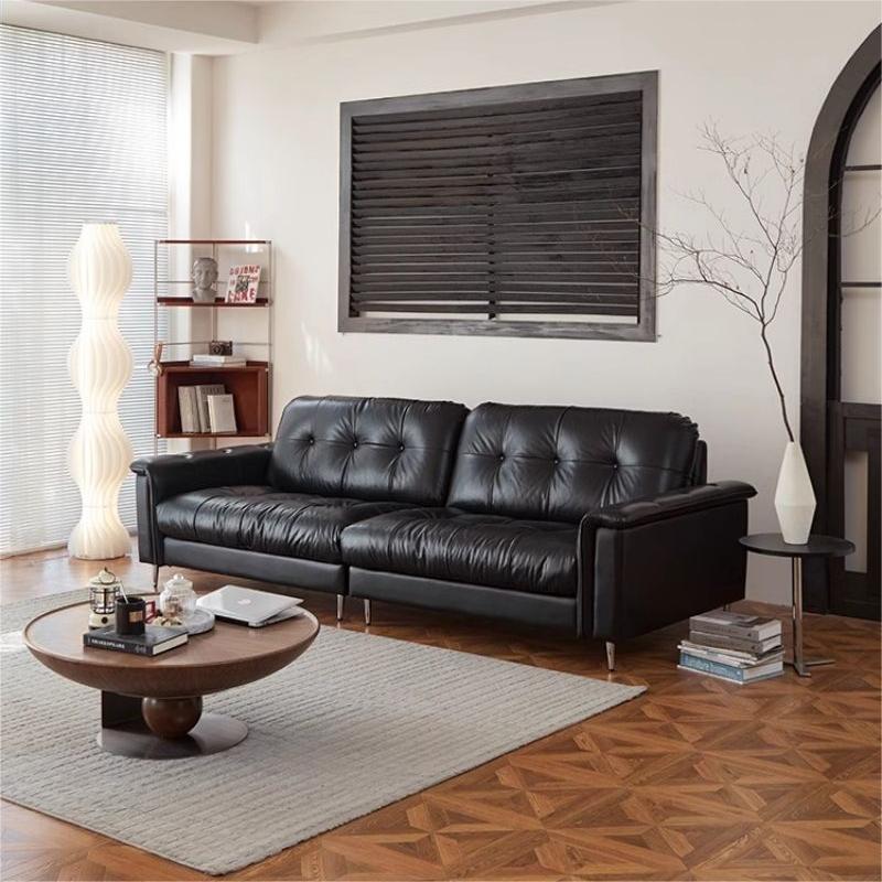 Italian Minimalist Nebula Genuine Leather Sofa