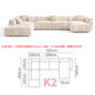 Tofu Block Double-Sided Fabric Sofa