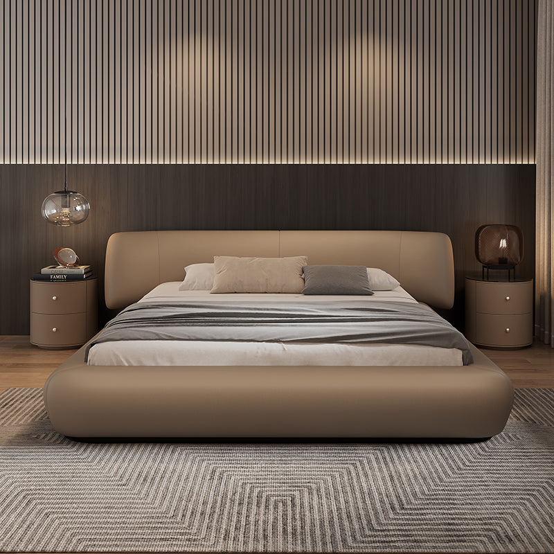 Modern Minimalist Genuine Leather Bed
