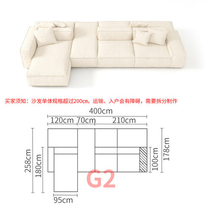 Tofu Block Double-Sided Fabric Sofa