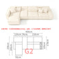 Tofu Block Double-Sided Fabric Sofa