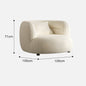 Cream Style Lamb Wool Single Sofa Chair Leisure Chair Balcony Nordic Simple Living Room Bedroom Light Luxury Curved Italian Style