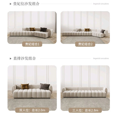 Italian Minimalist Modern Irregular Piano Key Living Room Corner Arc Art Creative Internet Celebrity Style Chaise Fabric Sofa