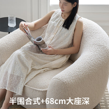 Cream Style Living Room Single Sofa Polar Bear French Minimalist Small Apartment Designer Balcony Leisure Fabric Modern