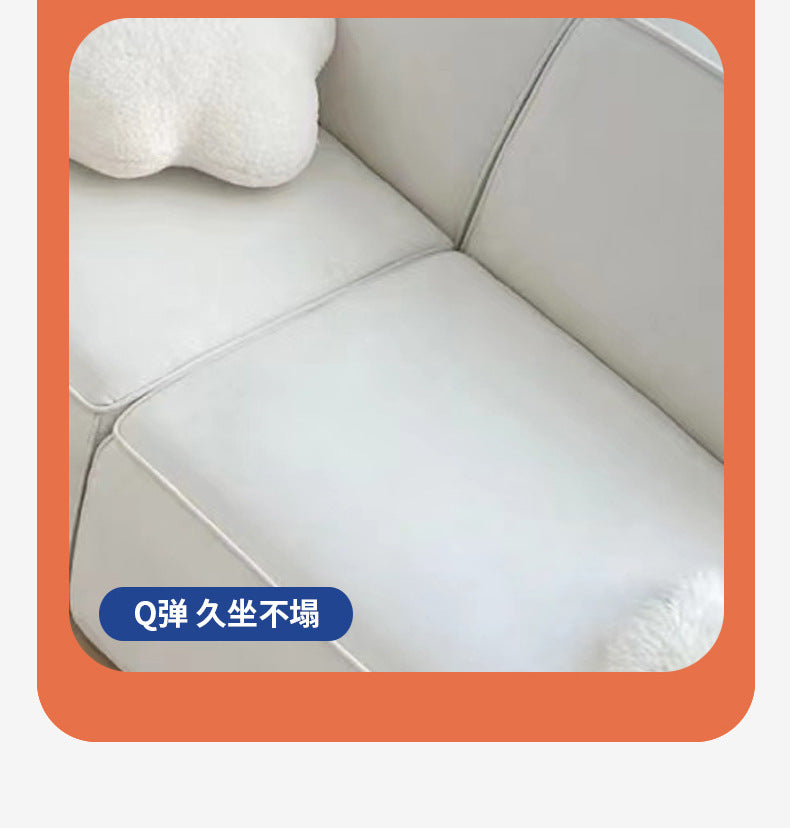 Simple Modern Modular Fabric Small Apartment Chaise Lounge Wabi-Sabi Style Living Room sofa Technology Cloth Tofu Block Small Sofa