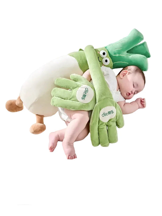 Scallion Baby Co-Sleeping Doll - Realistic Rhythmic Patting Companion for Newborn Sleep & Comfort